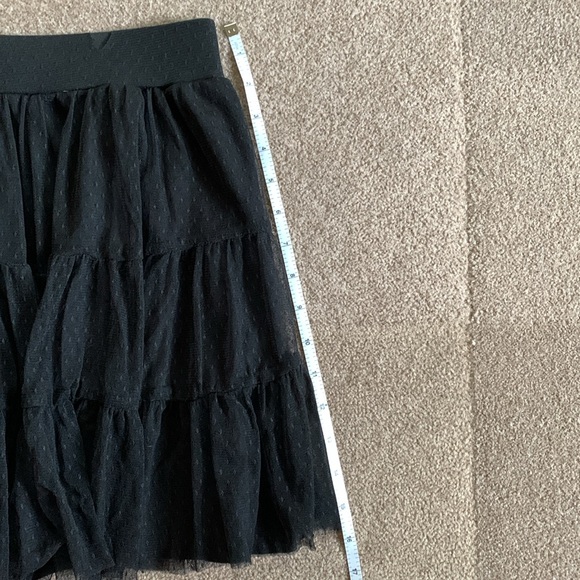 Studio Y Black Tiered Mesh Mini Skirt - Picture 6 of 8